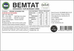 Bemtat Organik Tam Buğday Unu 25kg ( Whole Wheat Flour )