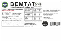 Bemtat Organik Ekmeklik Buğday Unu 25kg ( Organic Wheat Flour For Bread )
