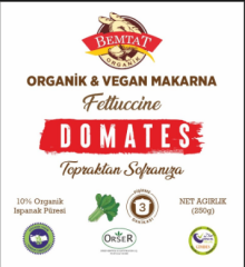 Organik Domatesli Fettuccine 250 gr ( Organic Tomato Fettuccine )